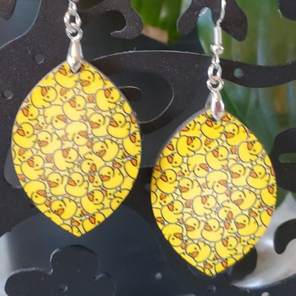 Rubber Duckies  Earrings - Picture 2 of 8
